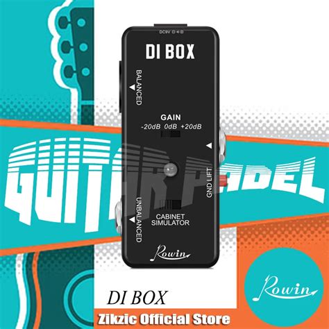 Rowin Guitar Direct Box Guitar Bass Passive Di Box With Cabinet