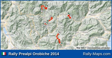 Streckenverlauf Rally Prealpi Orobiche Rallyekarte De