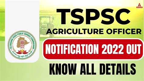 Tspsc Agriculture Officer Notification Out Full Details Youtube