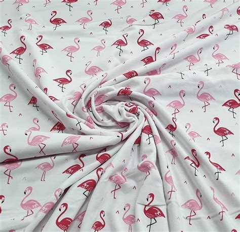 Flamingo Jersey Fabric Stretch Knit Fabric Cm Wide Dressmaking