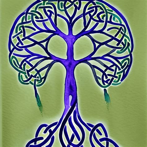 Celtic Tree Of Life Watercolor Graphic · Creative Fabrica