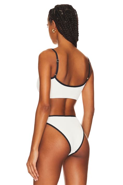 LSPACE Adalyn Bikini Top In Cream Black REVOLVE