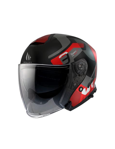 CASCO MT THUNDER 3 SV JET SILTON B5 ROJO MATE PERLA Cascos De Moto