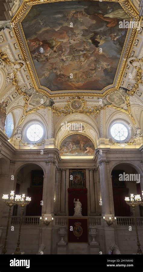 Madrid, Spain - 21 - September - 2020: Interior view of the Royal ...