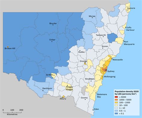 Nsw Population Density Map - Tybie Iolanthe