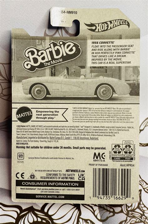 Колекційна машинка Барбі Hot wheels Barbie 1956 Corvette 350 грн Іграшки Шляхтинці на Olx