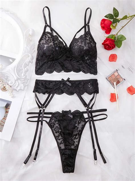 Delicate Lace Lace Bra Panty Set Kit With Push Up Breves Sexy Lingerie Set For Women G