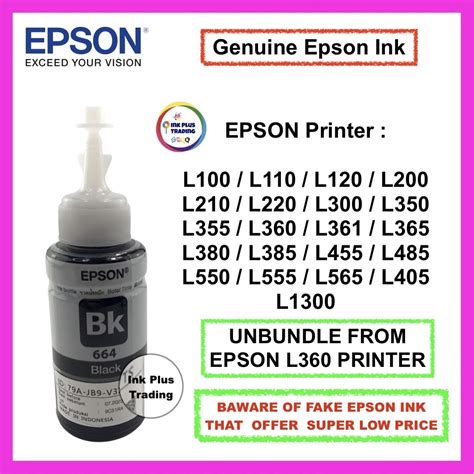 Epson Original Ink Ml Bottle For Epson L L L L L