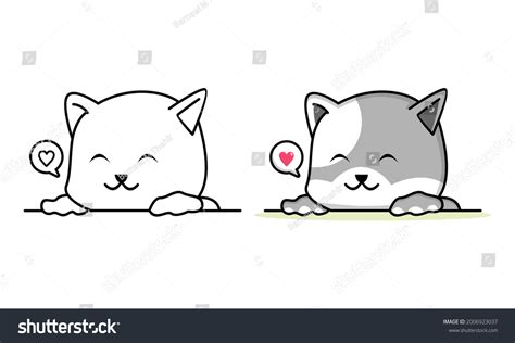 Cat Sleeping Coloring Page Kids Stock Vector (Royalty Free) 2006923037 ...