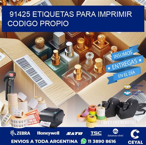 91425 ETIQUETAS PARA IMPRIMIR CODIGO PROPIO Imprimir Zebra Con Placa