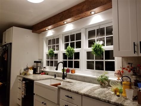 Wormy Chestnut Faux Beam For Farmhouse Kitchen