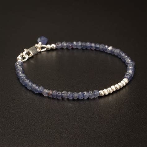 Iolite Sterling Silver Stacking Bracelet Iolit Folksy