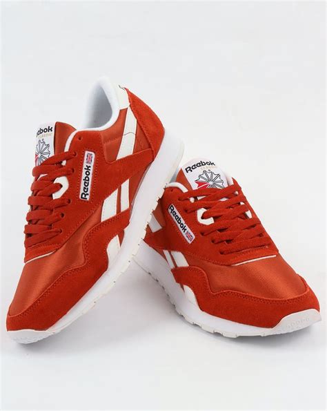 Reebok Classic Nylon Trainers Burnt Orangeshoesrunnersmens