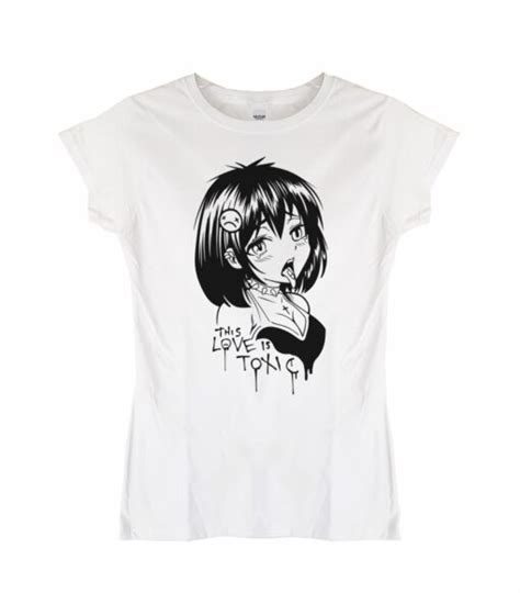 Hentai Amor Toxico Toxic Love Anime Polera Blanca Mujer Poleradicto Poleras Estampadas Con