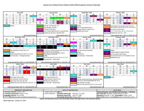 Santa Ana Unified School District Calendar 25-26 rev [PDF] - EduCounty