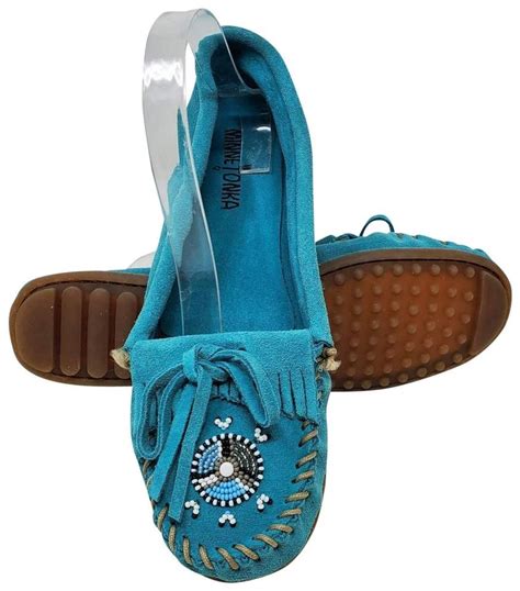 Minnetonka Teal Moc Kilty Moccasin Flats Size US 8.5 Regular (M, B) Listed By Cathie O. in 2022 ...