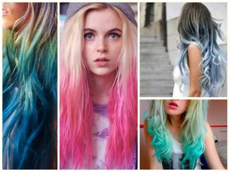 Puntas De Cabello Teñidas De Colores Quiero Pintarme Asi El Pelo