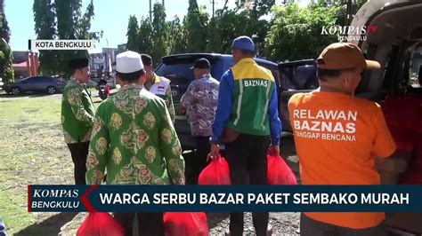 Warga Serbu Bazar Paket Sembako Murah Video Dailymotion