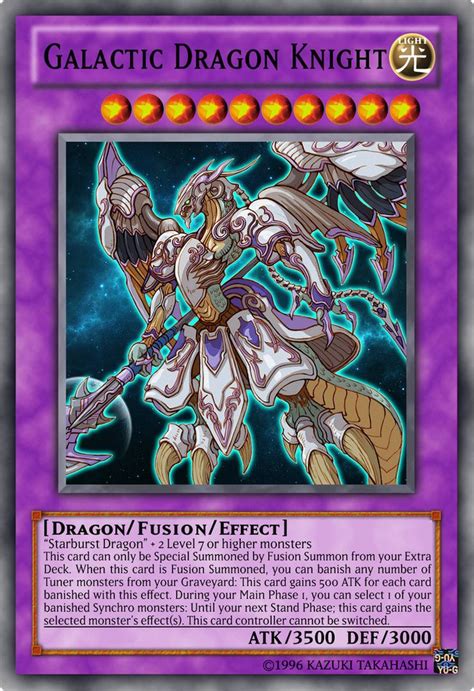 Galactic Dragon Knight Yugioh Dragon Cards Custom Yugioh Cards