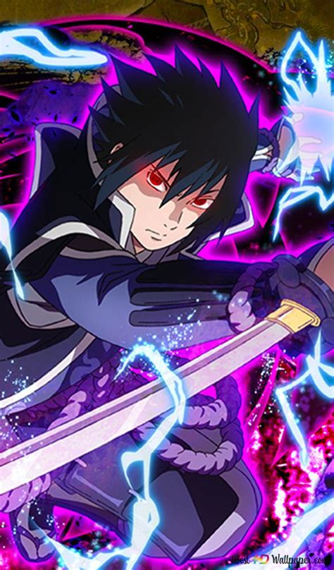 Sasuke Purple Lightning Sasuke Uchiha Lightning Blade Fra Naruto ...