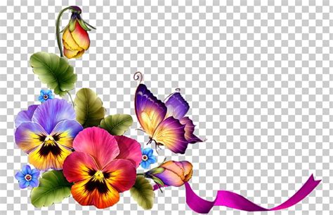 Butterfly Frames Flower PNG Clipart Blue Computer Wallpaper