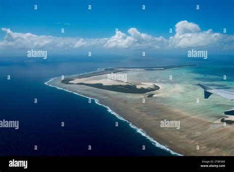 Scenic Aerial View Of Cocos Keeling Islands In The Indian Ocean