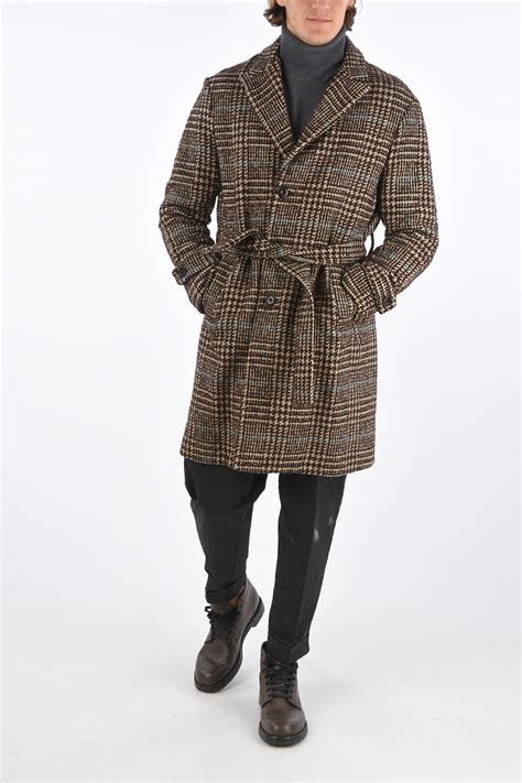 Original Vintage Style belted chesterfield coat men - Glamood Outlet