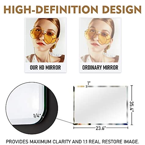 Beauty U Rectangular Frameless Wall Mirrors X Frameless Beveled