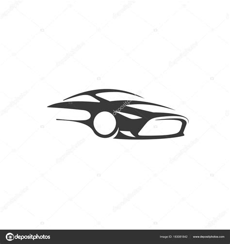 minimal logo  luxury black car vector illustration stock vector