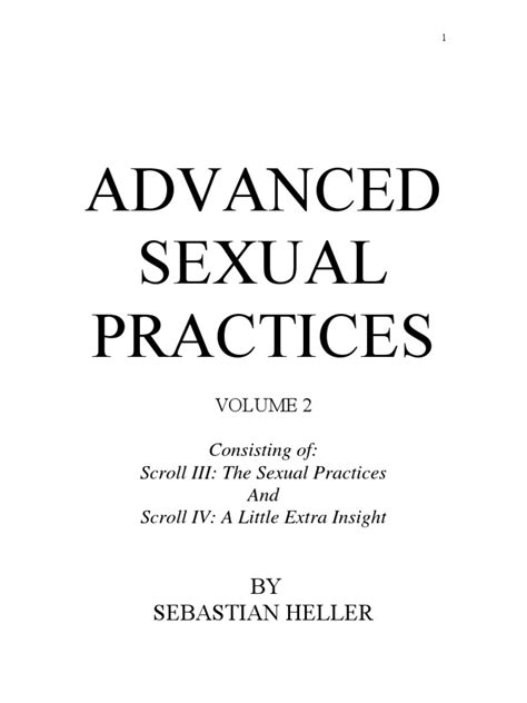 Advanced Sexual Practices Pdf Sexual Intercourse Orgasm