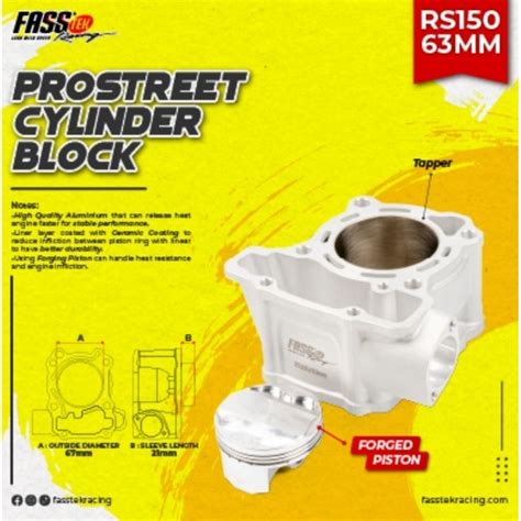 Fasstek Racing Honda Rs Rsx Ceramic Block Forged Piston Racing Block