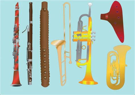 Brass musical instruments — Stock Vector © vule46 #3276231