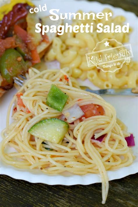 Cold Spaghetti Salad {with Italian Dressing} with VIDEO | Kid Friendly ...