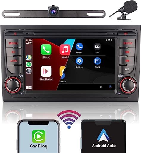 LXKLSZ Autoradio kompatibel mit drahtlos Carplay Android Auto für Audi