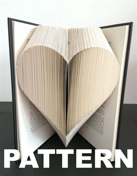 Book Folding Pattern Heart Free Instructions Great For Beginners Etsy