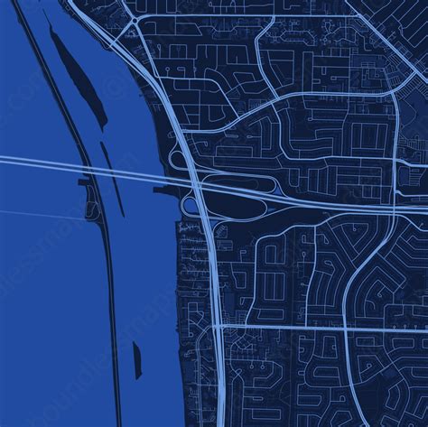 Brossard Dark Blue Vector Map Boundless Maps