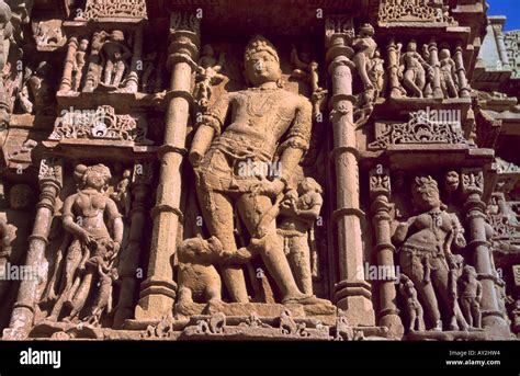 Carved Figure Sun Temple At Modhera Gujarat India Built In 1026 A D