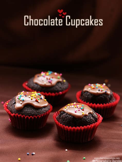 Eggless Chocolate Cupcake Recipe Sharmis Passions