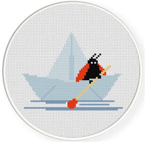 Sailing Lady Bug Cross Stitch Pattern Daily Cross Stitch