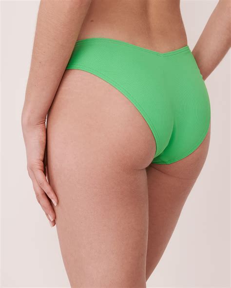 TOUCAN Recycled Fibers Brazilian Bikini Bottom Neon Green La Vie En