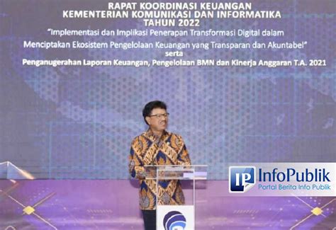 InfoPublik Menkominfo Instruksikan Jajaran Percepat Realisasi Anggaran