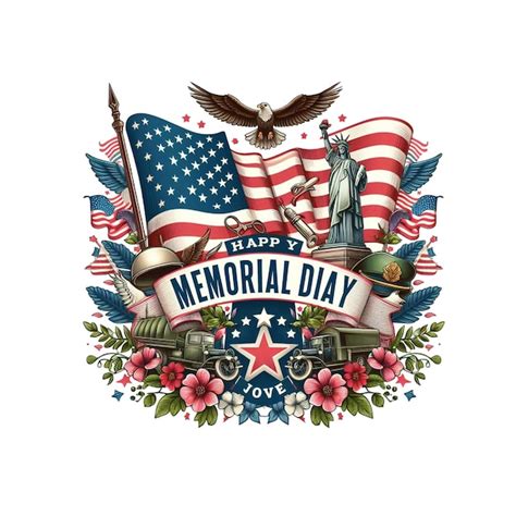 Premium Vector Happy Memorial Day Greeting Design