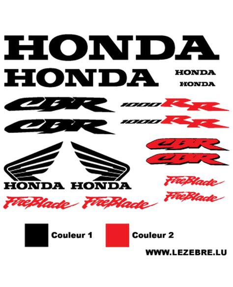 Kit Stickers Autocollants Honda CBR 1000 RR Fireblade