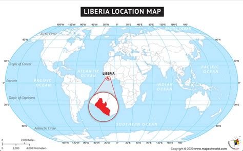 Where is Liberia Located? Location map of Liberia