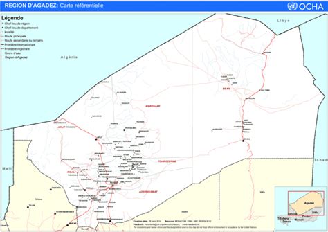 Niger Region Dagadez Carte Référentielle 25 Juin 2014 Niger