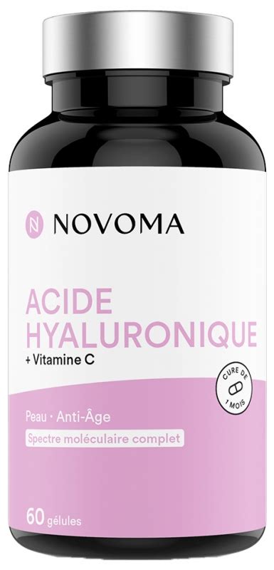 Novoma Acide Hyaluronique Vitamine C Peau Anti Âge 60 Gélules