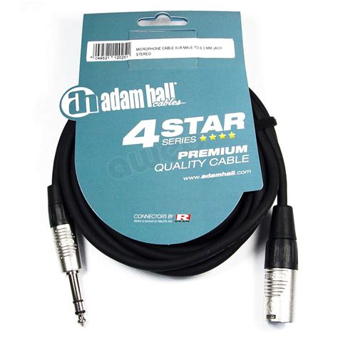 3 M Mikrofonkabel REAN XLR Male Auf 6 3 Mm Klinke Stereo Adam Hall