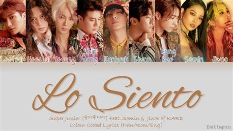 Super Junior Lo Siento Feat Kard Somin Jiwoo Color