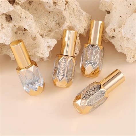 Luxury Rose Golden Refillable Perfume Bottle Glass Atomizer Temu