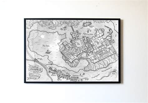 Hogwarts Map Printable PDF, HP Map Digital Poster, Wizard and Whitchcraft School Map, HP Poster ...